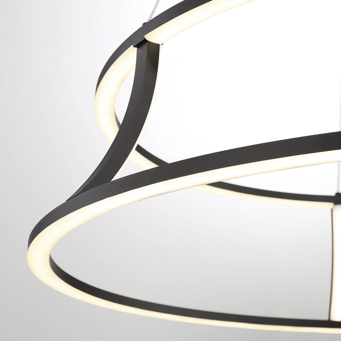Eurofase 43886-012 Cadoux 30" Matte Black LED Chandelier