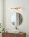 Vanity Light Thesis 207012A Valentina 24 inch 3 light Champagne Gold Vanity Light with Clear Glass Shades THESIS