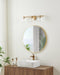 Vanity Light Thesis 207012A Valentina 24 inch 3 light Champagne Gold Vanity Light with Clear Glass Shades THESIS