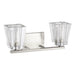 Vanity Light Thesis 206985A Valentin 15 inch 2 light Brushed Nickel Vanity Light with Clear Pressed Glass Shades THESIS