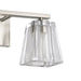 Vanity Light Thesis 206985A Valentin 15 inch 2 light Brushed Nickel Vanity Light with Clear Pressed Glass Shades THESIS