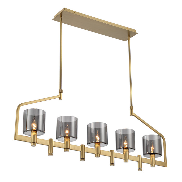 Eurofase 45652-011 Decato 42" Satin Gold Paint Chandelier
