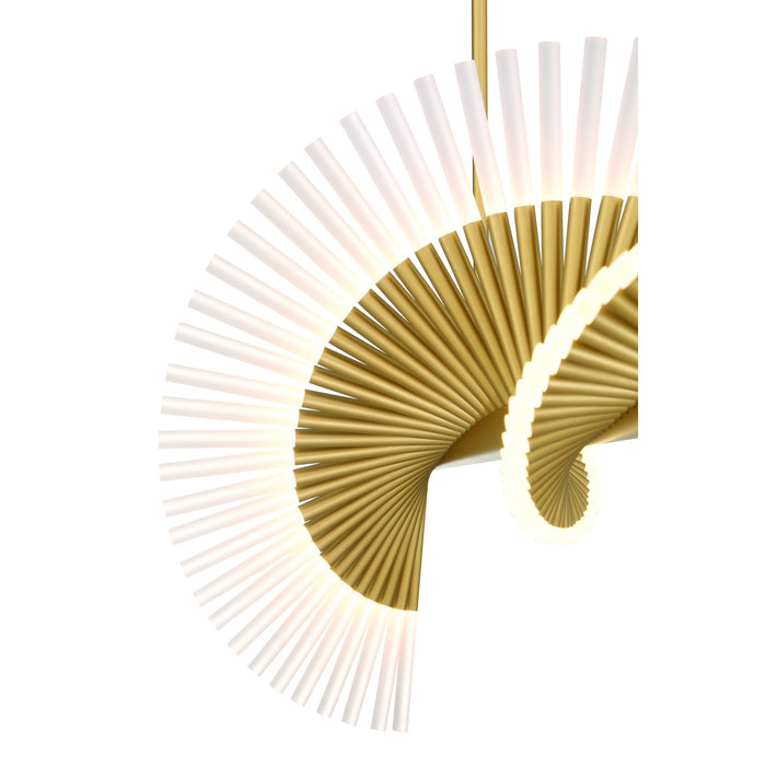 Eurofase 47125-018 Voltik 40" Matte Gold LED Chandelier