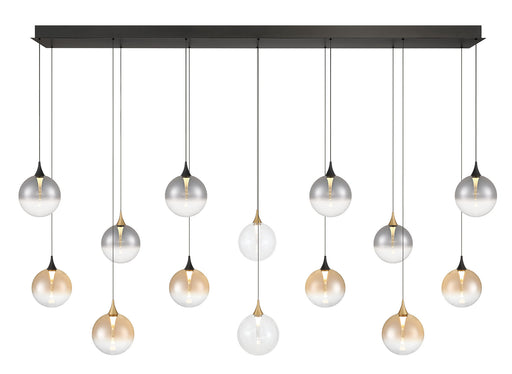 Eurofase 48940-043 Iissa 72" Gold-Black Mix LED Chandelier
