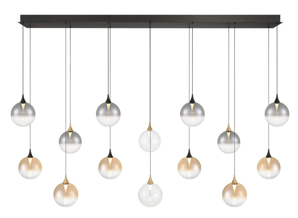 Eurofase 48940-043 Iissa 72" Gold-Black Mix LED Chandelier