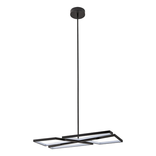 Chandelier Thesis 207768A Alfie 30 inch 4 light Textured Black 3CCT LED Chandelier THESIS