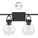Vanity Light Thesis 207637A Mansfield 34 inch 4 light Matte Black Vanity Light with Clear Glass Shades THESIS