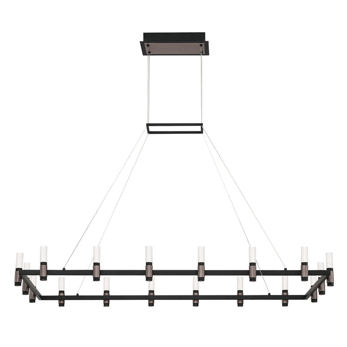 Eurofase 37048-013 Altamont 52" Satin Nickel-Black Mix LED Chandelier