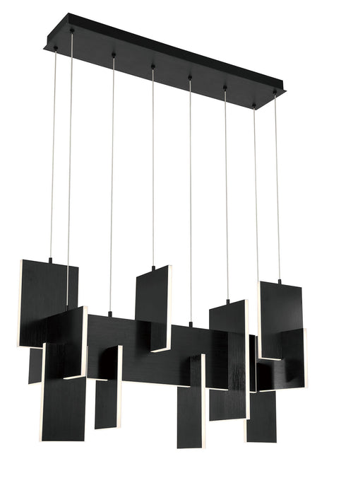 Eurofase 38044-021 Coburg 42" Anodized Black LED Chandelier