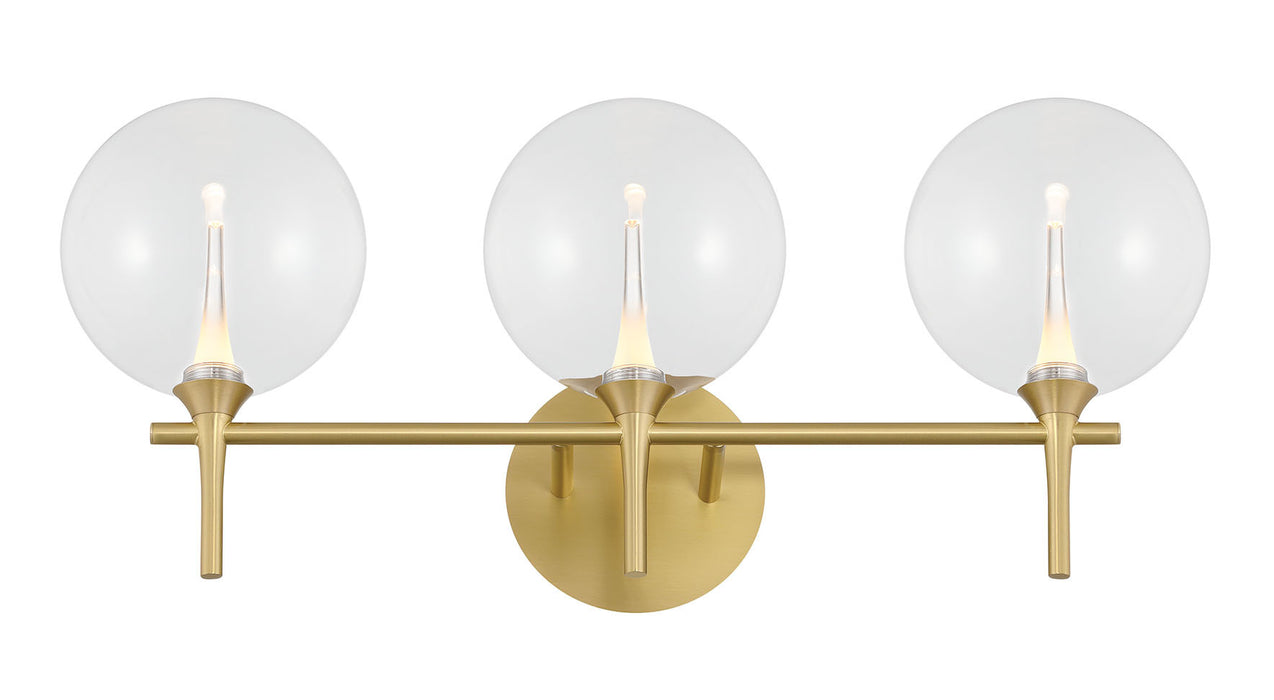 Eurofase 48913-010 Iissa 3-Light Gold LED Vanity Light
