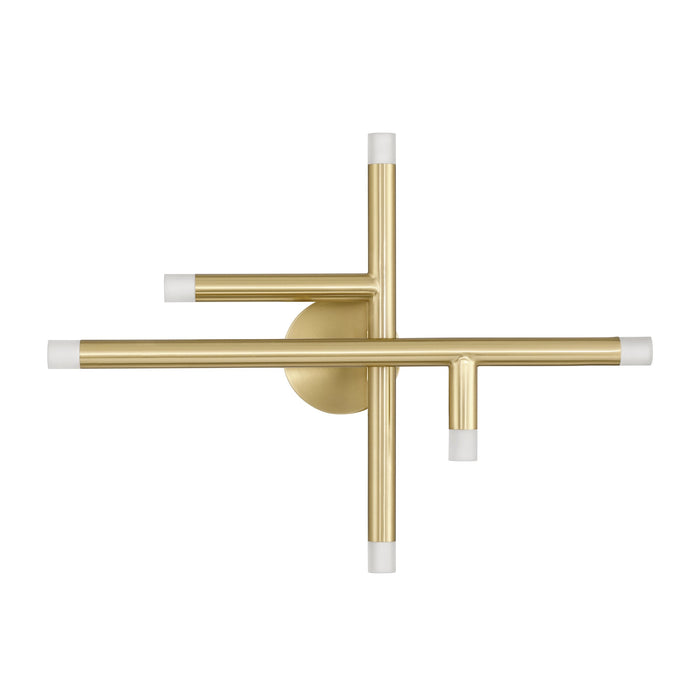 Wall Sconce Thesis 207303A Manhattan 18 inch 6 light Brushed Gold LED Wall Sconce THESIS