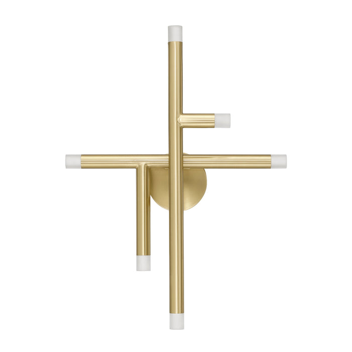 Wall Sconce Thesis 207303A Manhattan 18 inch 6 light Brushed Gold LED Wall Sconce THESIS