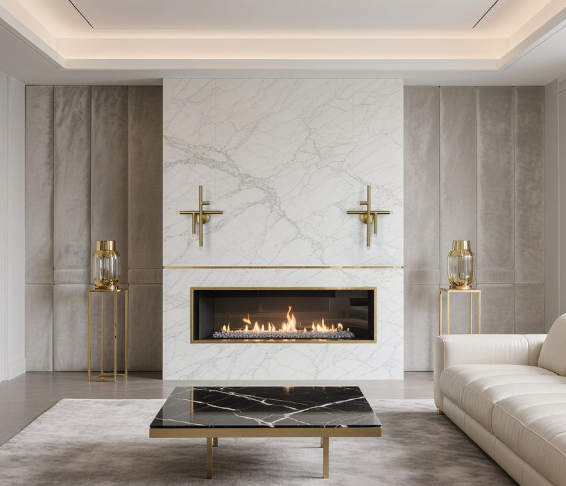 Wall Sconce Thesis 207303A Manhattan 18 inch 6 light Brushed Gold LED Wall Sconce THESIS