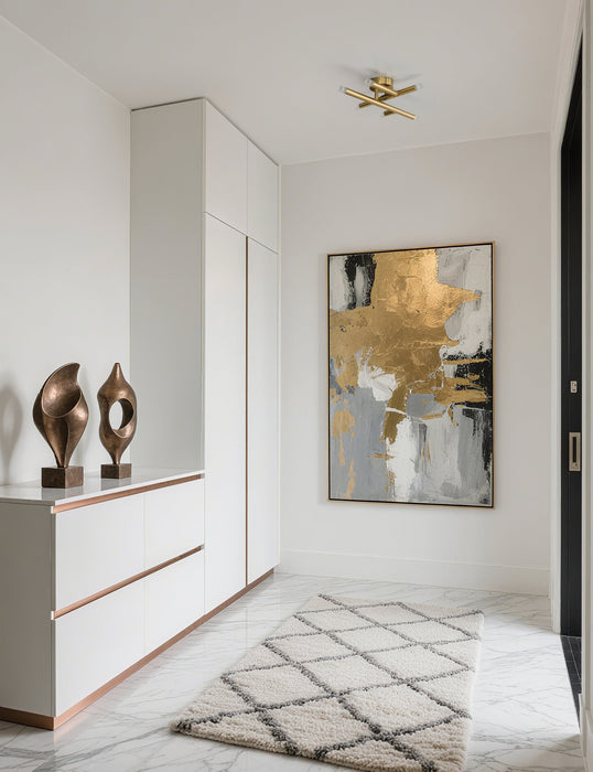 Wall Sconce Thesis 207303A Manhattan 18 inch 6 light Brushed Gold LED Wall Sconce THESIS