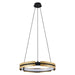 Chandelier Thesis 206937A Grazia 24 inch Matte Black and Brushed Gold LED Chandelier THESIS