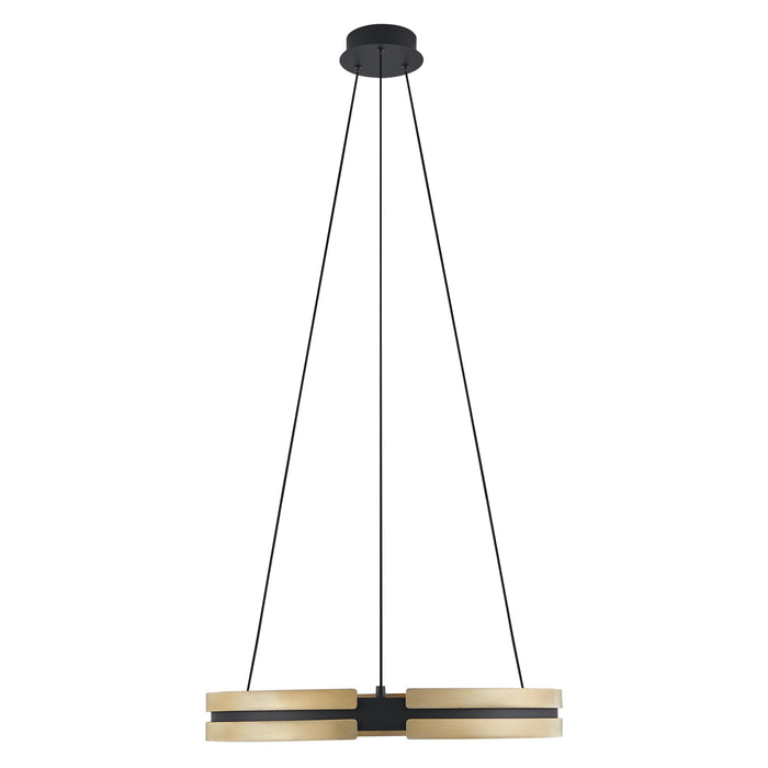 Chandelier Thesis 206937A Grazia 24 inch Matte Black and Brushed Gold LED Chandelier THESIS