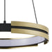 Chandelier Thesis 206937A Grazia 24 inch Matte Black and Brushed Gold LED Chandelier THESIS