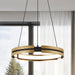 Chandelier Thesis 206937A Grazia 24 inch Matte Black and Brushed Gold LED Chandelier THESIS