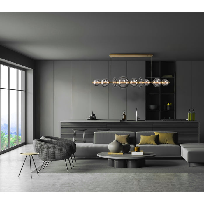 Eurofase 47257-023 Atomo 74" Gold LED Chandelier