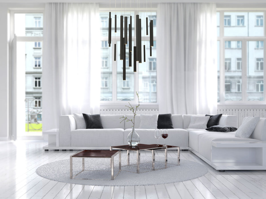 Eurofase 31445-016 Santana 24" Matte Black LED Chandelier