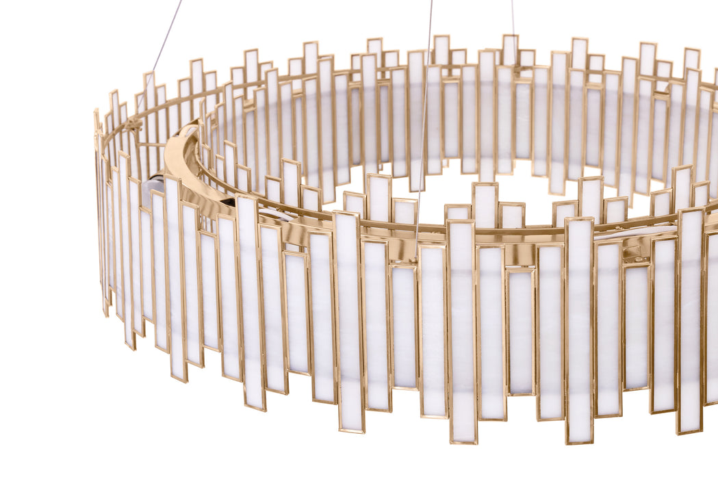 Eurofase 46470-010 Belmont 48" Antique Brass Chandelier