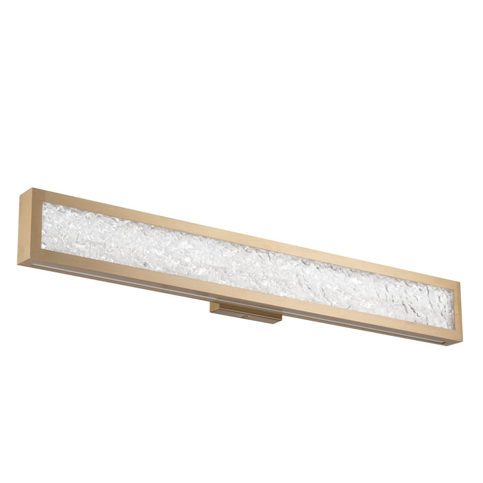 Vanity Light Thesis 207706A Courtney 32 inch Champagne Gold 5CCT LED Vanity Light with Clear Water Glass THESIS