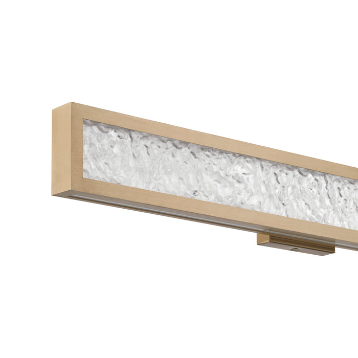 Vanity Light Thesis 207706A Courtney 32 inch Champagne Gold 5CCT LED Vanity Light with Clear Water Glass THESIS