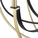 Chandelier Thesis 207368A Sussex 29 inch 6 light Champagne Gold and Black Faux Leather Chandelier THESIS