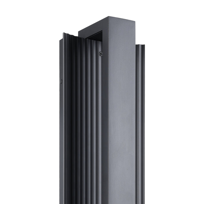 Exterior Wall Sconce Thesis 207068A Jubilee 18 inch Matte Black 5CCT LED Exterior Wall Sconce THESIS