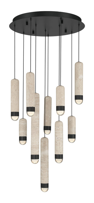 Eurofase 50130-016 Cambre 22" Matte Black LED Chandelier