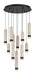 Eurofase 50130-016 Cambre 22" Matte Black LED Chandelier
