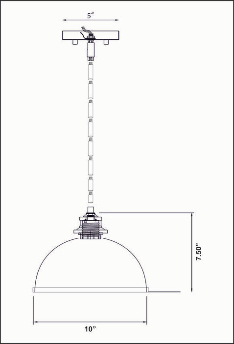 Pendant Z-Lite 1004P10-MW-BN Matte White + Brushed Nickel Landry 1 Light Pendant Z-Lite