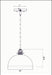 Pendant Z-Lite 1004P20-MW-BN Matte White + Brushed Nickel Landry 1 Light Pendant Z-Lite
