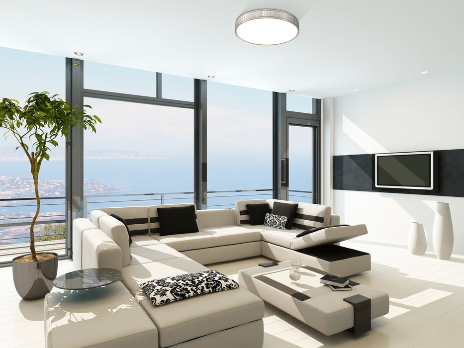 Flush Mount Z-Lite 1005F20-BN-LED Brushed Nickel Madison 1 Light Flush Mount Z-Lite