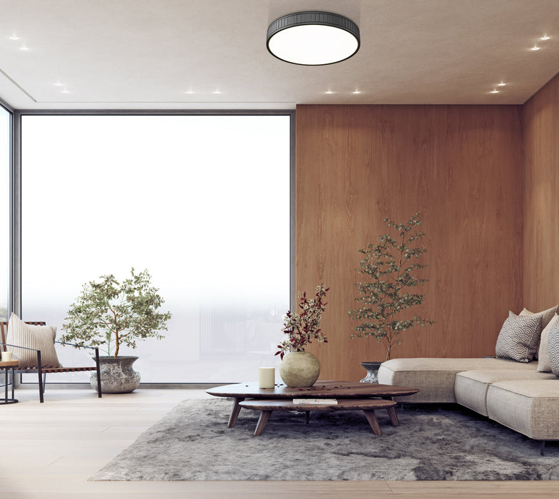 Flush Mount Z-Lite 1005F20-MB-LED Matte Black Madison 1 Light Flush Mount Z-Lite