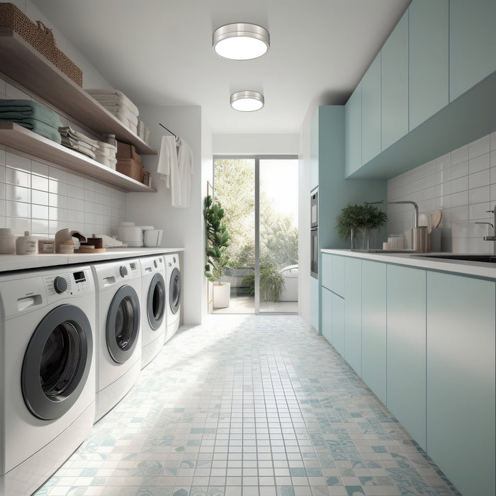 Flush Mount Z-Lite 1006F12-BN-LED Brushed Nickel Algar 1 Light Flush Mount Z-Lite