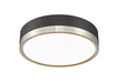 Flush Mount Z-Lite 1006F12-MB-BN-LED Matte Black + Brushed Nickel Algar 1 Light Flush Mount Z-Lite