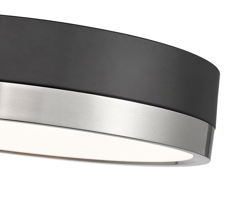 Flush Mount Z-Lite 1006F12-MB-BN-LED Matte Black + Brushed Nickel Algar 1 Light Flush Mount Z-Lite