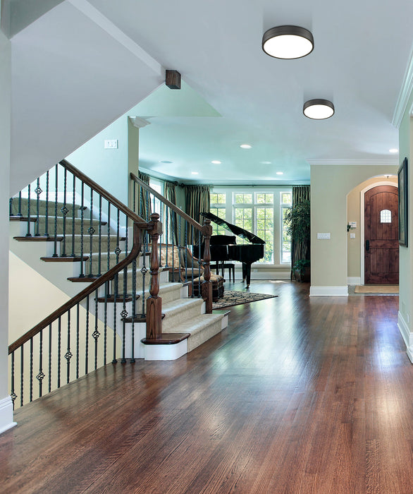 Flush Mount Z-Lite 1006F12-MB-LED Matte Black Algar 1 Light Flush Mount Z-Lite