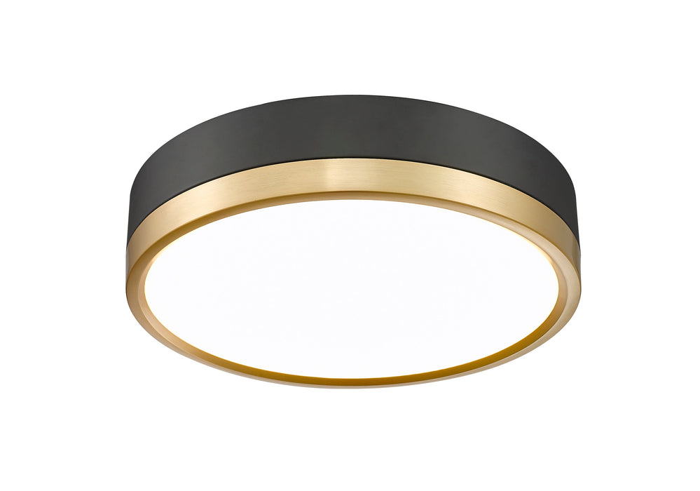 Flush Mount Z-Lite 1006F12-MB-MGLD-LED Matte Black + Modern Gold Algar 1 Light Flush Mount Z-Lite