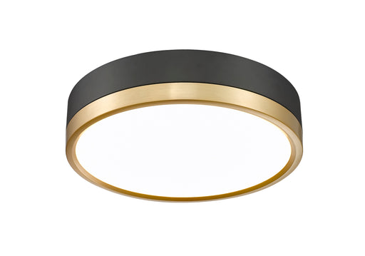Flush Mount Z-Lite 1006F12-MB-MGLD-LED Matte Black + Modern Gold Algar 1 Light Flush Mount Z-Lite