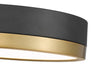 Flush Mount Z-Lite 1006F12-MB-MGLD-LED Matte Black + Modern Gold Algar 1 Light Flush Mount Z-Lite