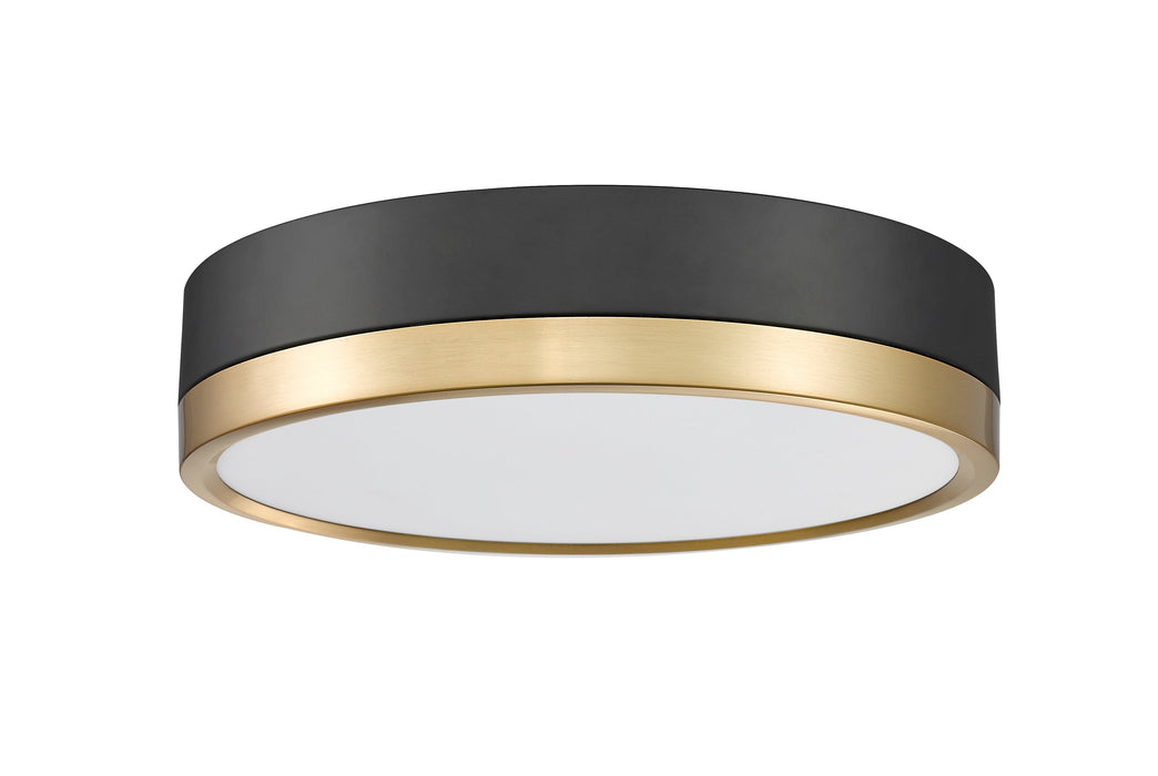 Flush Mount Z-Lite 1006F12-MB-MGLD-LED Matte Black + Modern Gold Algar 1 Light Flush Mount Z-Lite