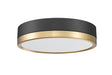 Flush Mount Z-Lite 1006F12-MB-MGLD-LED Matte Black + Modern Gold Algar 1 Light Flush Mount Z-Lite