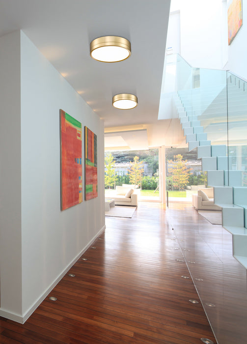 Flush Mount Z-Lite 1006F12-MGLD-LED Modern Gold Algar 1 Light Flush Mount Z-Lite