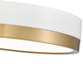 Flush Mount Z-Lite 1006F12-MW-MGLD-LED Matte White + Modern Gold Algar 1 Light Flush Mount Z-Lite