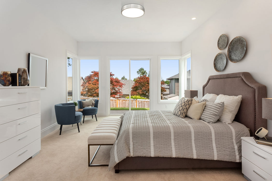 Flush Mount Z-Lite 1006F16-BN-LED Brushed Nickel Algar 1 Light Flush Mount Z-Lite