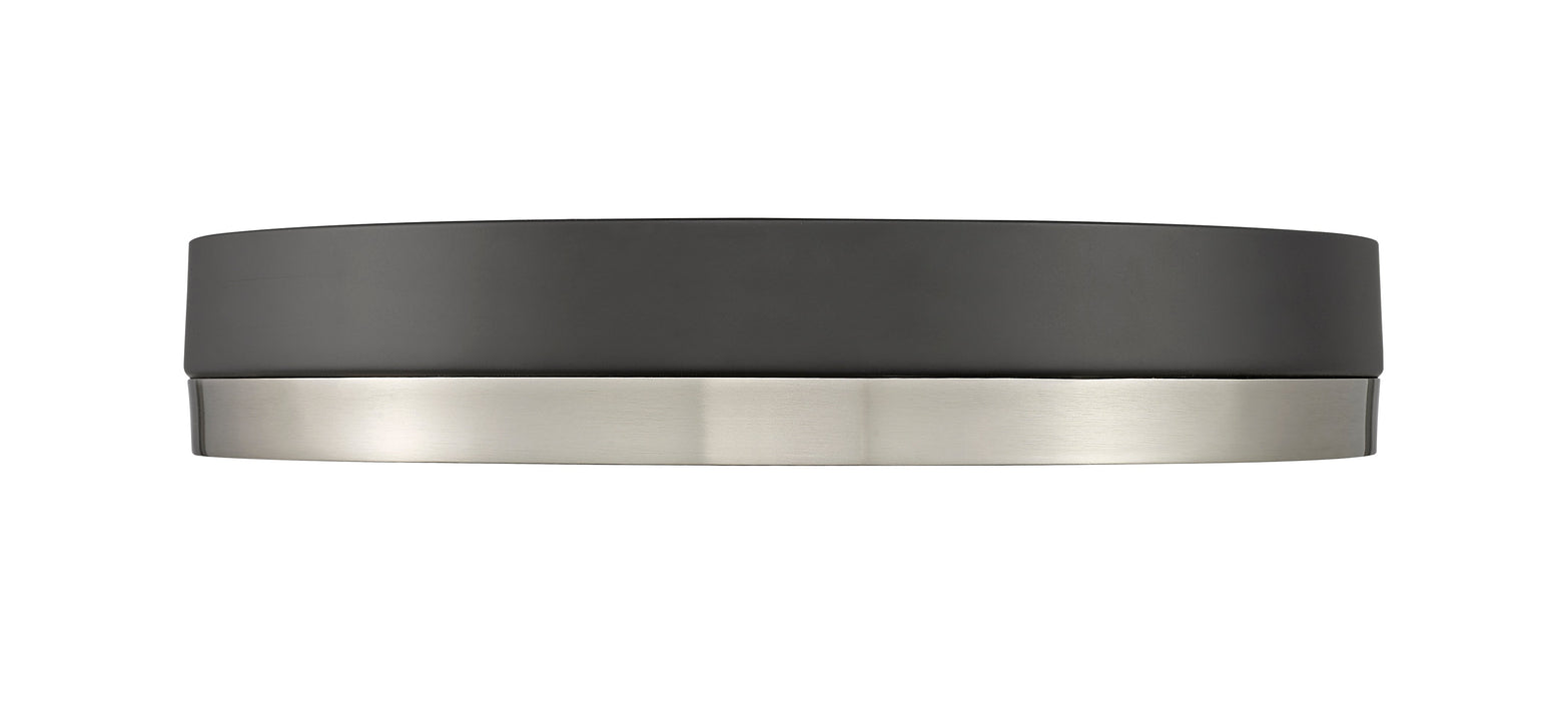 Flush Mount Z-Lite 1006F16-MB-BN-LED Matte Black + Brushed Nickel Algar 1 Light Flush Mount Z-Lite