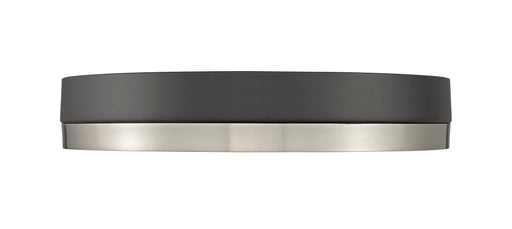Flush Mount Z-Lite 1006F16-MB-BN-LED Matte Black + Brushed Nickel Algar 1 Light Flush Mount Z-Lite