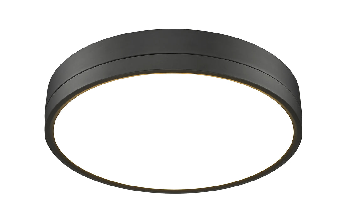 Flush Mount Z-Lite 1006F16-MB-LED Matte Black Algar 1 Light Flush Mount Z-Lite
